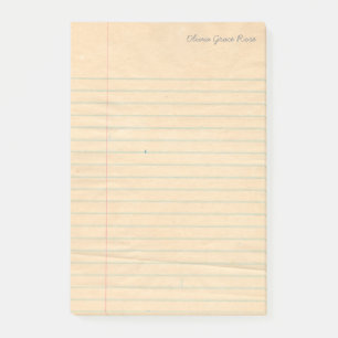 Post-it® Bloc-notes sur papier de Carnet d'école linéaire p