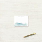 Post-it® Bloc-notes vagues aquarelle moderne (Sur un bureau)