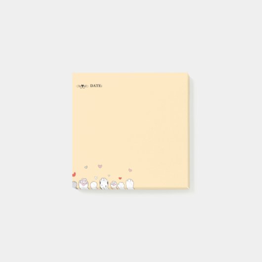 Post-it® "Bloc-notes Whiskers & Paws (Devant)