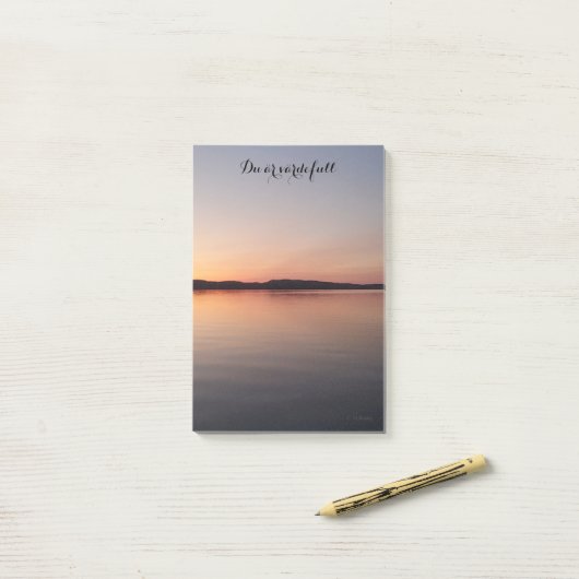 Post it block med solnedgång post-it® notes (Op bureau)