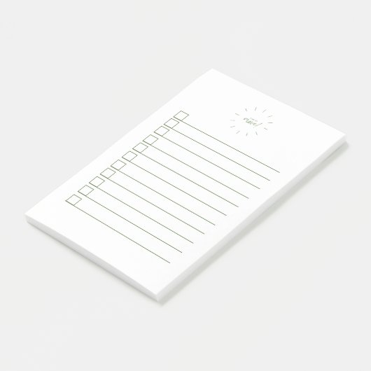 Post-it® Bloco CheckList Time To Move (Incliné)