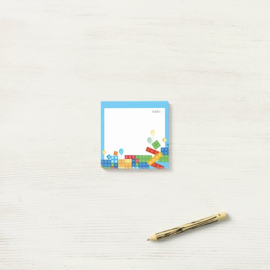 Post-it® blocs de construction, bloc, brique de jouets (Sur un bureau)