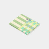Post-it® Blocs de couleur jaune pâle olive Votre nom (Incliné)