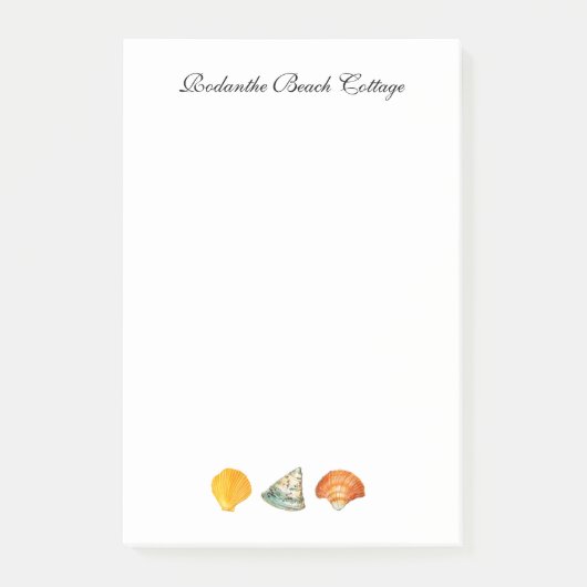 Post-it® Blocs-notes aquarelle Coquillages personnalisés (Devant)