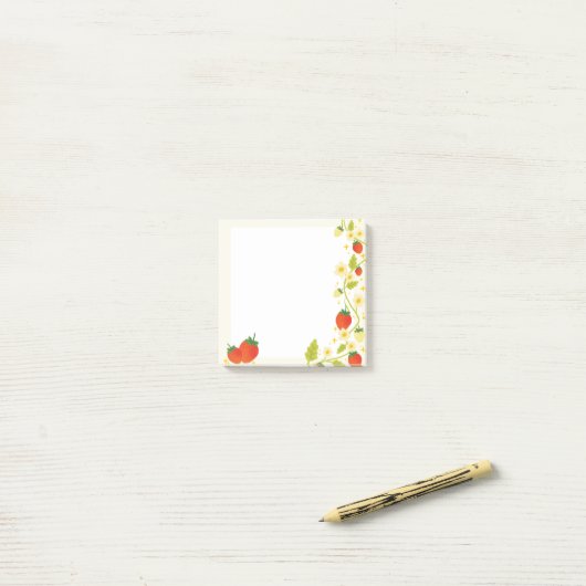Post-it® Blocs-notes mignons en forme de fraise (Sur un bureau)