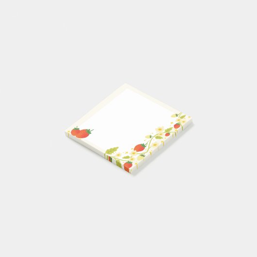 Post-it® Blocs-notes mignons en forme de fraise (Incliné)