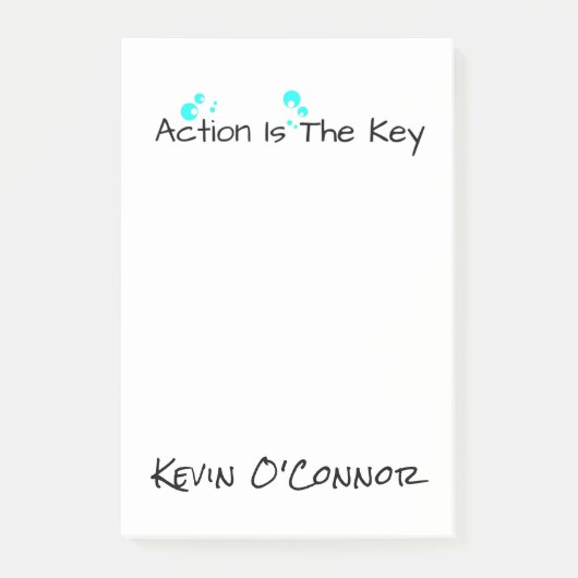 Post-it® Blocs-notes personnalisés de "action" - citations (Devant)