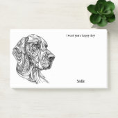 Post-it® Bloodhound Art Abstrait Nom du chien (Bureau)