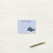 Post-it® Blue and White Whale Post it Notes (Sur un bureau)