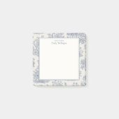 Post-it® Blue and White Woodland Toile Pattern Personalized (Devant)