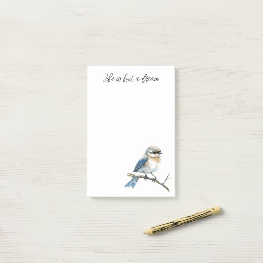 Post-it® Blue Bird on a Tree Branch (Sur un bureau)