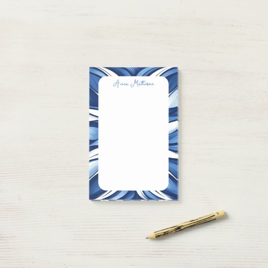 Post-it® Blue Bliss Floral bio (Sur un bureau)