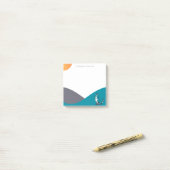 Post-it® Blue Cartoon Dog Drawing Post-It Notes (Sur un bureau)