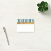 Post-it® Blue Chevron et Faux Gold Foil (Bureau)