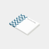 Post-it® Blue Chevron Personnalisé Post Notes (Incliné)