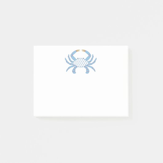 Post-it® Blue Chic Crab Sticky Notes (Devant)