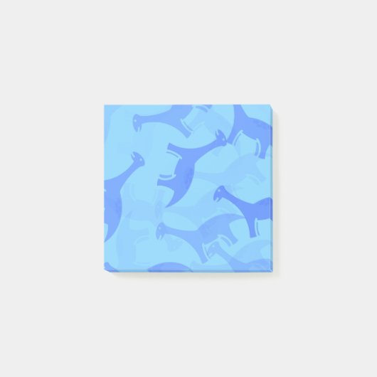 Post-it® Blue Dinosaur Post it Notes (Devant)