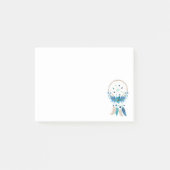 Post-it® Blue Dreamcatcher Design Boho élégant (Devant)