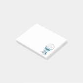 Post-it® Blue Dreamcatcher Design Boho élégant (Incliné)