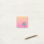 Post-it® Blue Flower with Pink Background (Sur un bureau)