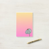 Post-it® Blue Flower with Pink Background (Sur un bureau)