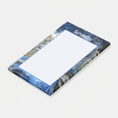 Post-it® Blue Gold Abstrait effet 3D Personnalisé 4x6 (Incliné)