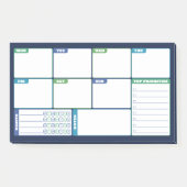 Post-it® Blue Green Weekly Planner Habits & To Do's (Devant)