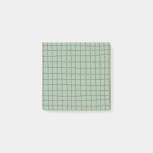 Post-it® Blue Grey Check Motif élégant et élégant