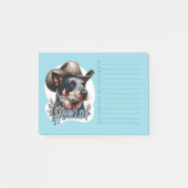 Post-it® Blue Heeler Cowboy Dog Punny Howldy Cattle Dog (Devant)
