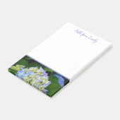 Post-it® Blue Hydrangea Floral Personnalisé (Incliné)