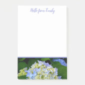 Post-it® Blue Hydrangea Floral Personnalisé (Devant)
