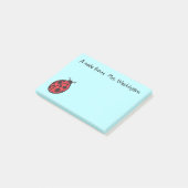 Post-it® Blue Ladybug Teacher's School Post It Notes Cadeau (Incliné)