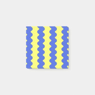 Post-it® Blue Lime Wavy Stripe Bold Moderne Fournitures de