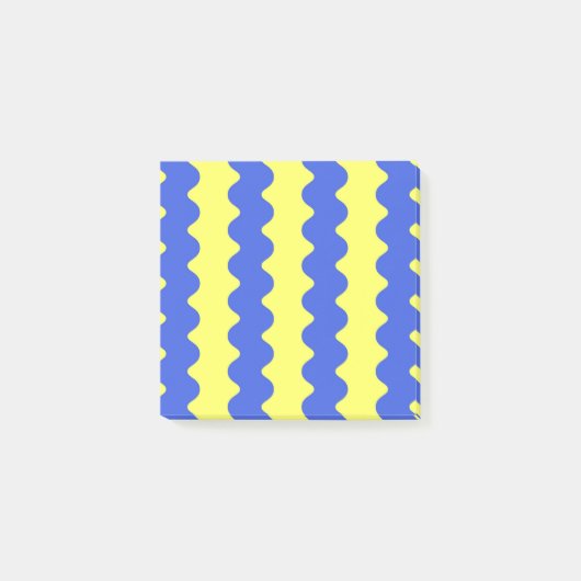 Post-it® Blue Lime Wavy Stripe Bold Moderne Fournitures de  (Devant)