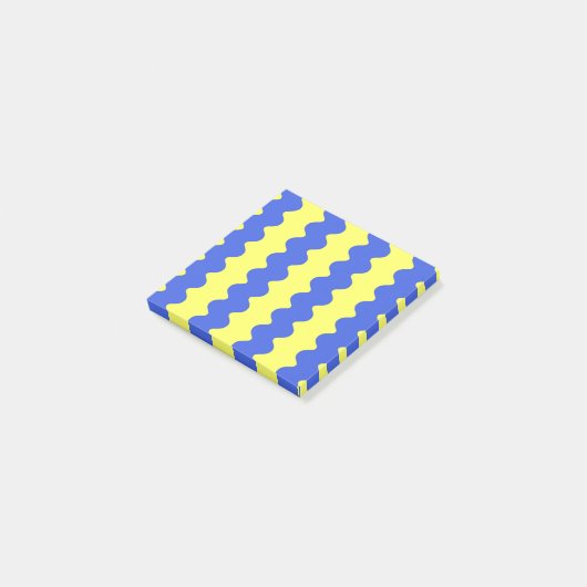 Post-it® Blue Lime Wavy Stripe Bold Moderne Fournitures de  (Incliné)
