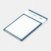 Post-it® Blue Mitzvah Note : 4 x 6 Sticky Pad (Incliné)