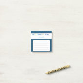 Post-it® Blue Mitzvah Note : Cartouche à collage 3x3 (Sur un bureau)