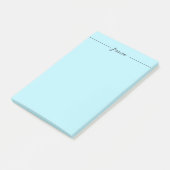 Post-it® Blue Modern Elegant Plain Simple Professional Name (Incliné)
