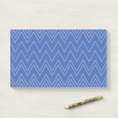 Post-it® Blue, moderne, simple, cool, trendy zigzag (Sur un bureau)