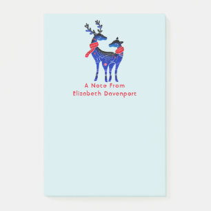 Post-it® Blue Nordic Christmas Reindeer Pair