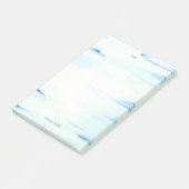 Post-it® Blue Ocean Abstrait Art Nom personnalisé (Incliné)