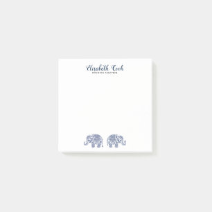 Post-it® Blue Paisley Elephant