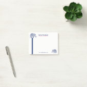 Post-it® Blue Paisley Elephant & Stripes décoratives (Bureau)