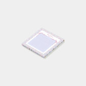 Post-it® Blue Pink Floral Coquette Bow Custom Name (Incliné)