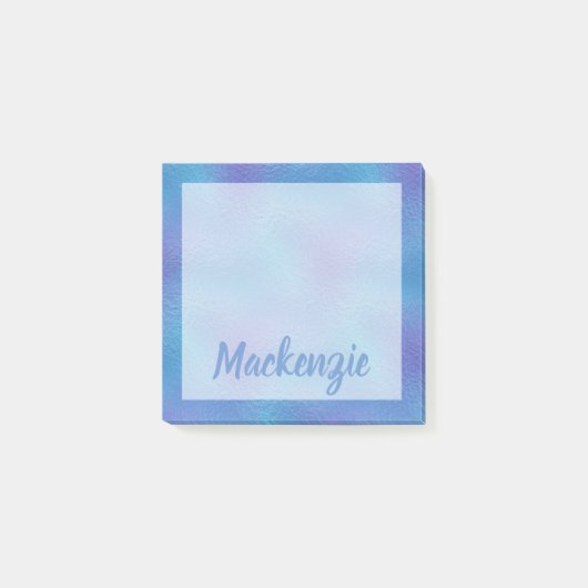 Post-it® Blue Purple Mottle Iridescente Nom du chimmer (Devant)