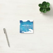 Post-it® Blue rustique aquarelle jeans texture ajouter le n (Bureau)