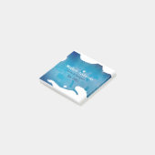 Post-it® Blue rustique aquarelle jeans texture ajouter le n (Incliné)