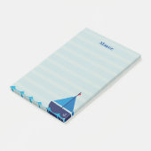 Post-it® Blue Sail Boat Post it Notes Papeterie (Incliné)