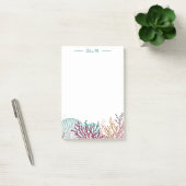 Post-it® Blue Scallop Shell and Coral (Bureau)