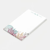 Post-it® Blue Scallop Shell and Coral (Incliné)